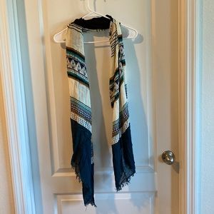 No tag Blue Print Scarf